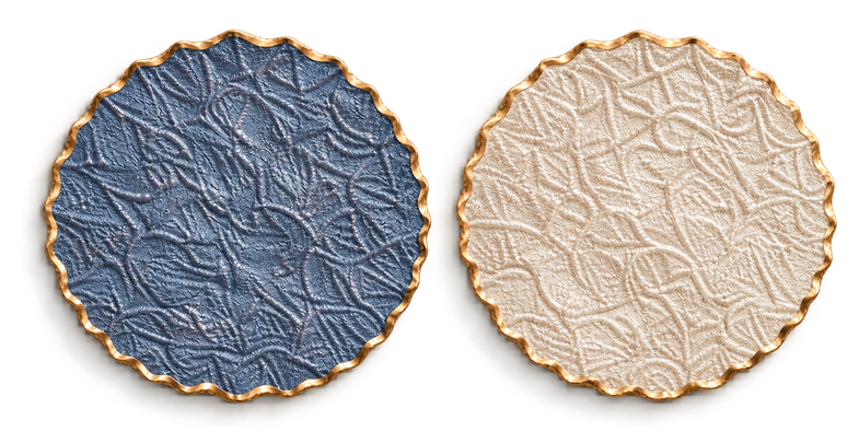 Colores reservados: azul y champán